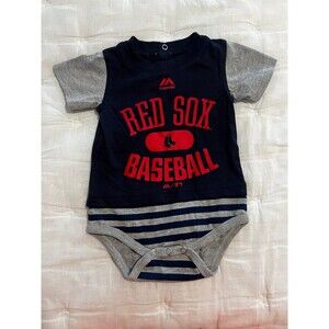 Boston Red Sox MLB Baseball Baby One-Piece by Majestic Size 3-6 Months